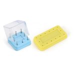 thumbnail image 2 of Plasdent Magnetic Round Dental Lab Bur Block Holder – Holds 28 Burs, Light Blue 2 of 5