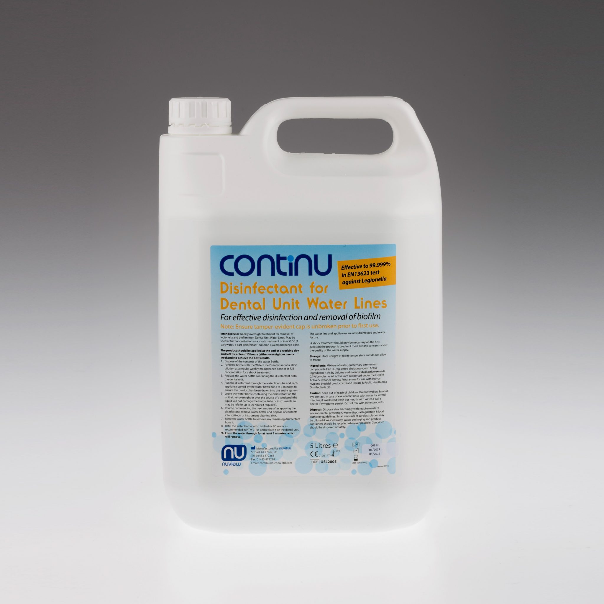 Disinfectant for Dental Unit Waterline HTM0105 compliant Premium Plus