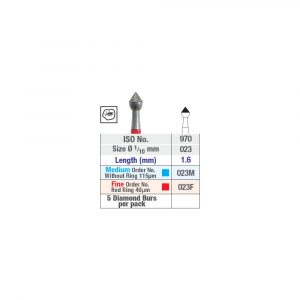 970 Occlusal Diamond burs chart