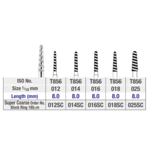 round end taper chamfer turbo diamond burs
