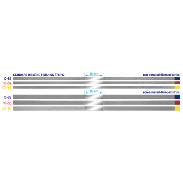 Diamond finishing strips