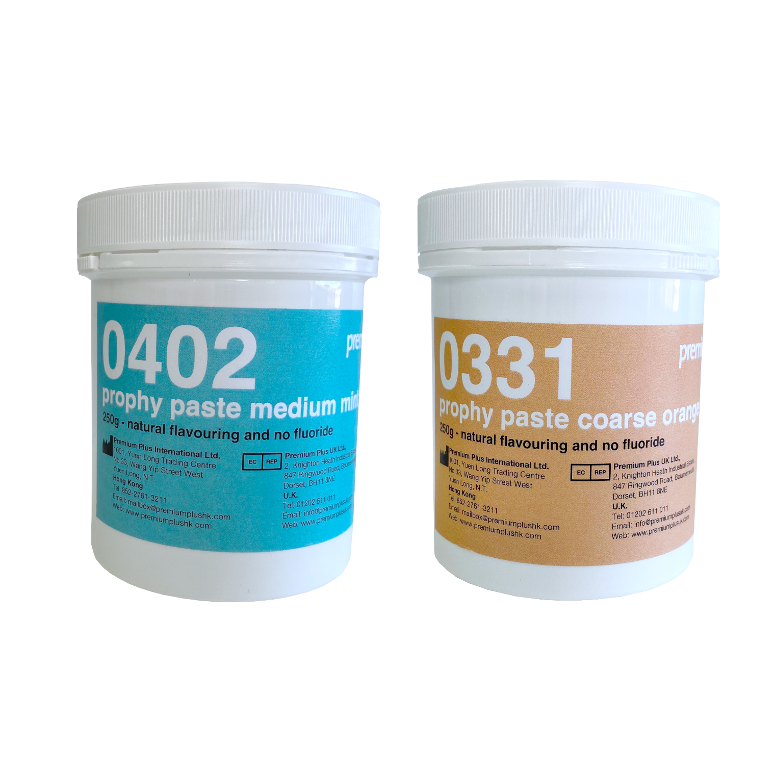 Coarse Orange and Medium Mint Prophy Paste Premium Plus