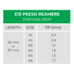 e15 size chart