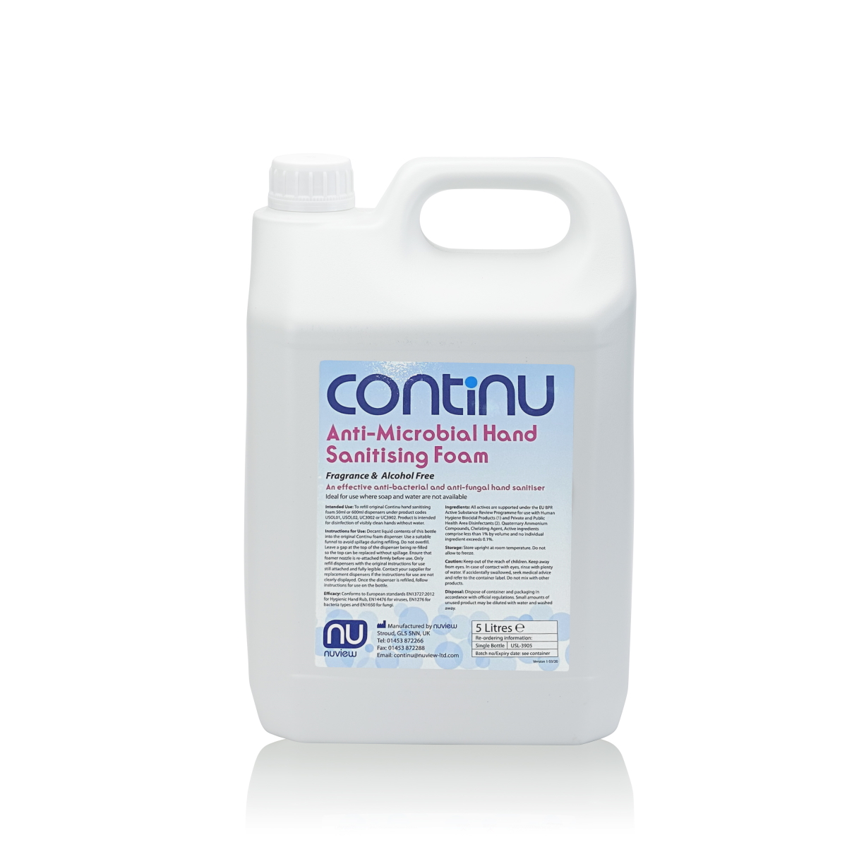 CONTINU AntiMicrobial Sanitising Foam and Soap 5 litres Premium Plus