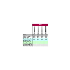 Verdent Diamond Bur FG Endo ISO No. 802L 5pcs
