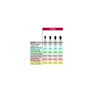 Verdent Diamond Bur FG Football ISO No. 833 5pcs